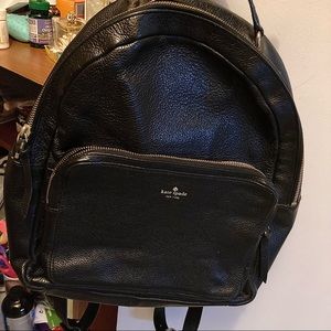 Medium Sized Black Kate Spade Backpack (Authentic)